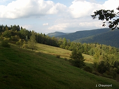 Beau plan en direction de la vallée de la Haute-Moselle vers Ramonchamp